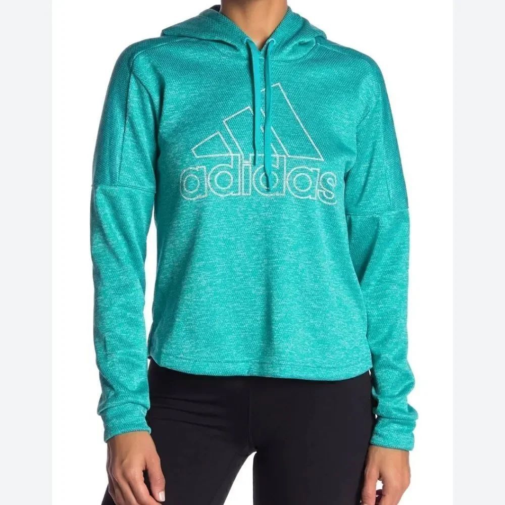 Adidas Team Isdue Aqua Teal Hoodie size Medium